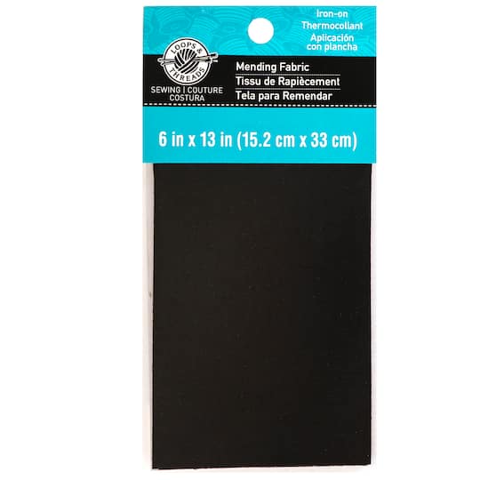 Black Iron-On Mending Fabric By Loops & Threads™